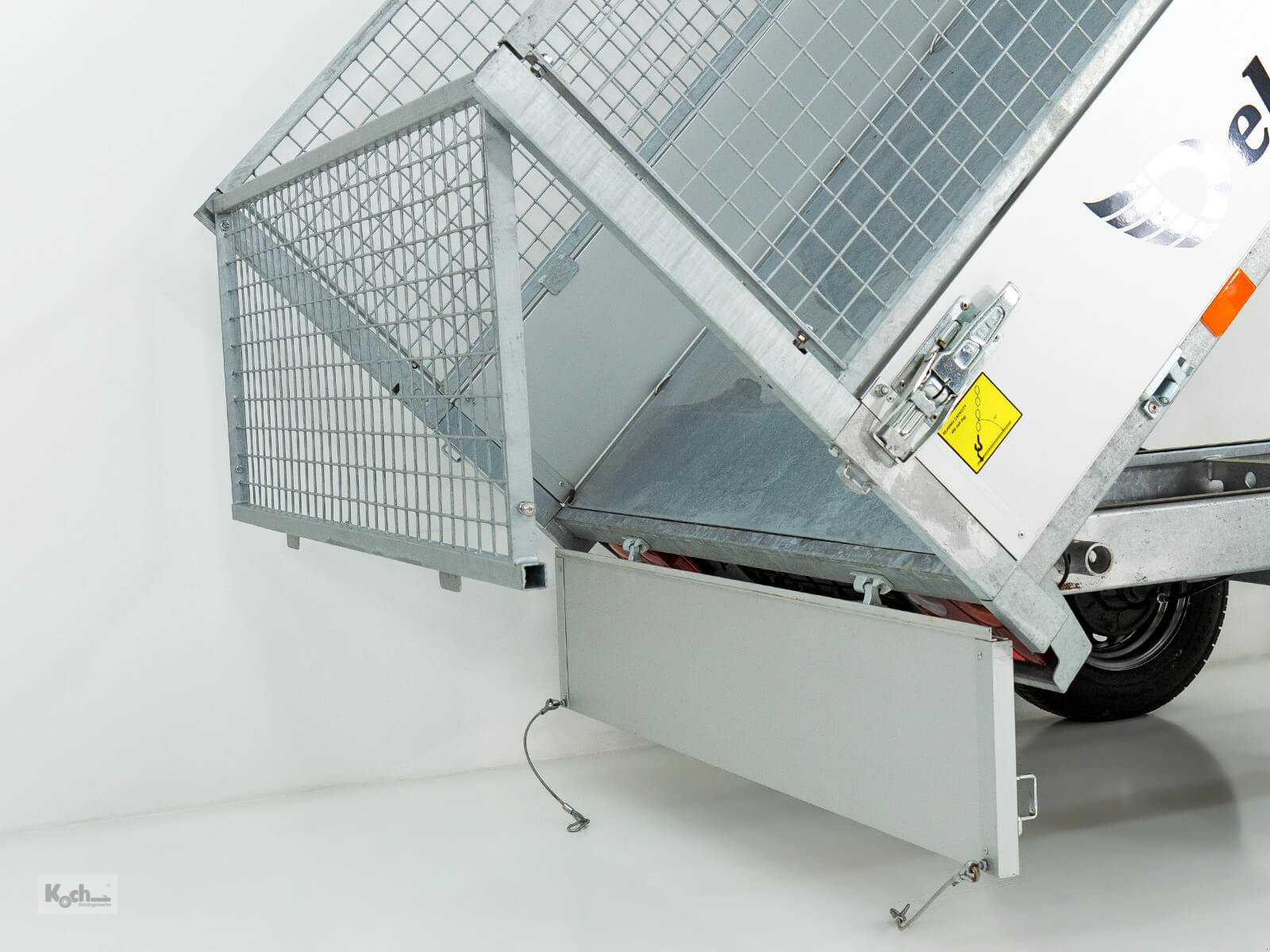 Anhänger des Typs Sonstige Heckkipper 150x250cm 1,3t|E-Pumpe|Gitter 60cm (Ki12312074So), Neumaschine in Winsen (Luhe) (Bild 5)